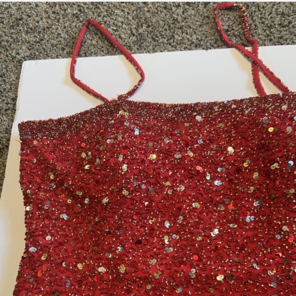 Vintage Scala Red Corset Top With Removable Strap… - image 3